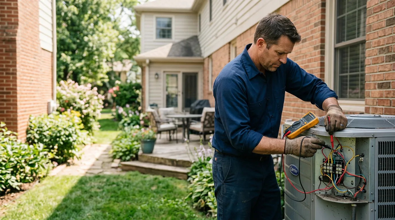 HVAC technician working near Rosedale, WV